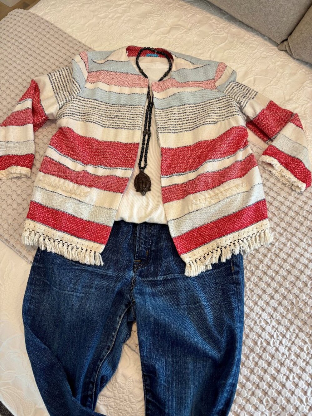 J.McLaughlin Textured Relaxed Jacket | Size Large